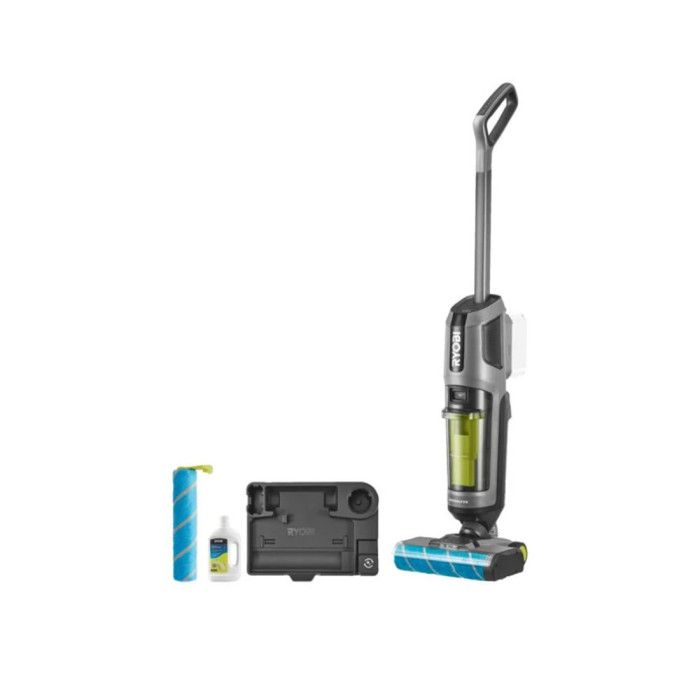 Aspirateur laveur balai 3 en 1 - RYOBI - RHFC18BL-0 - Brushless 18V - 650 ml eau propre - 400 ml eau sale - Ryobi
