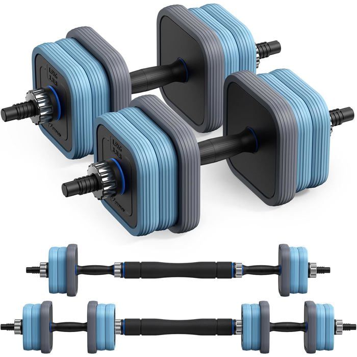 A2Z SPORT® 2 en 1 - Lot de 2 Haltere Musculation 20kg / 30kg / 40kg / 50kg Haltères Réglables avec Barre de Raccordement - Poids Musculation Barres d'haltères pour Entraînement de Force A2Z SPORT® 2 en 1 - Lot de 2 Haltere Musculation 20kg / 30kg / 40kg / 50kg Haltères Réglables avec Barre de Raccordement - Poids Musculation Barres d'haltères pour Entraînement de Force