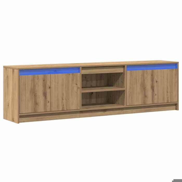 “RabaisMeuble TV/Armoire salon - Banc TV - KENNETH - Marron 182 x 34 x 50 cm Bois dingénierie Août397779