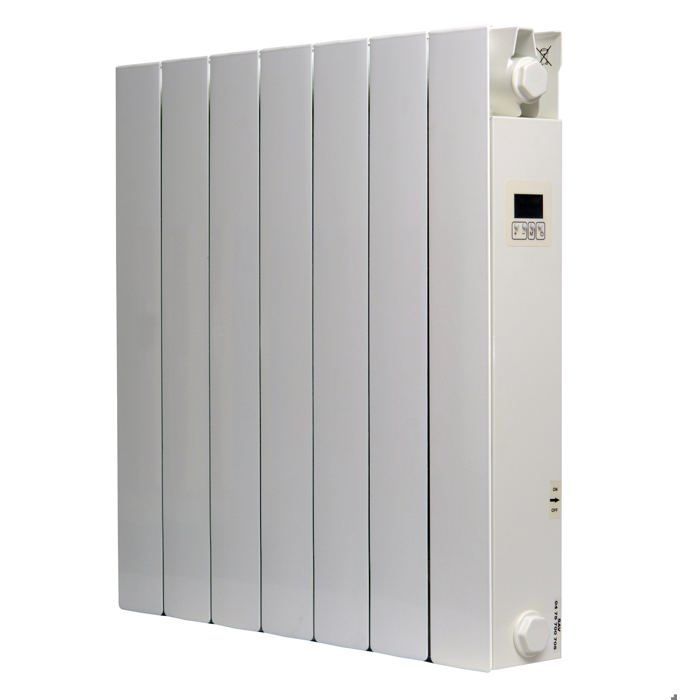 Radiateur électrique vertical à inertie sèche - Caraïbes blanc - 1500 W - 15 m¬≤