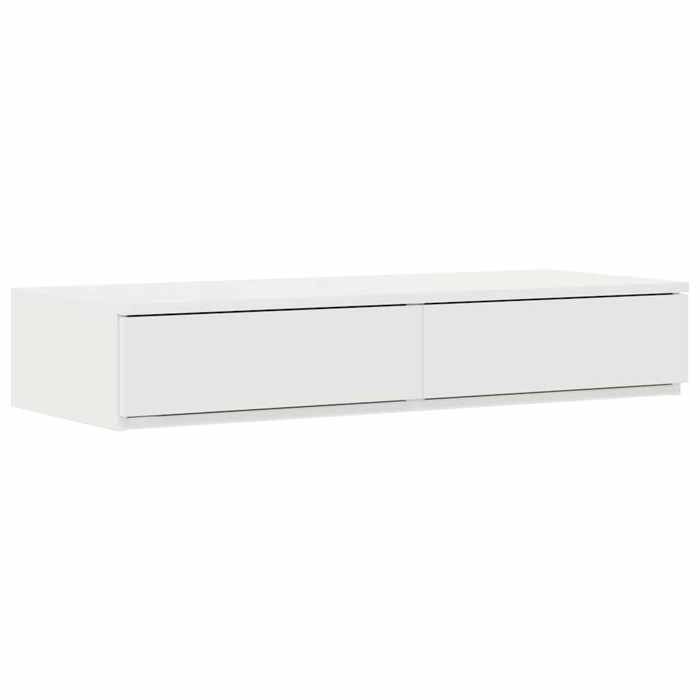 NEW Armoire de lit - Tiroirs de lit Blanc 75 x 36.5 x 16.5 cm - Bois dingénierie @5169@