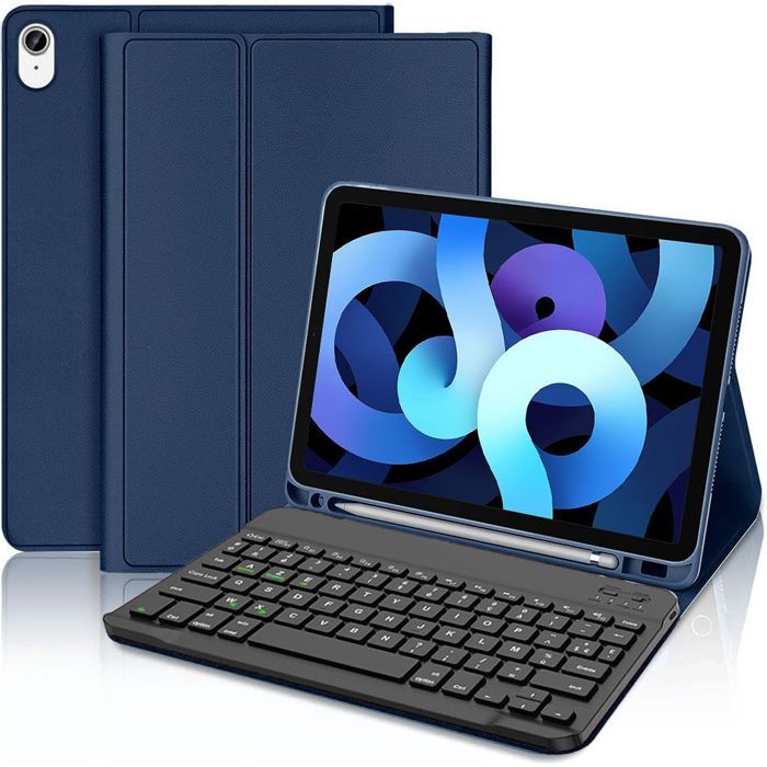 Coque Clavier Détachable Pour IPad 11e/10e Gén, IPad Air 11, Pro 11 - Pavé Tactile, Léger 454 G, Connexion Bluetooth - Violet AceTouch - 3