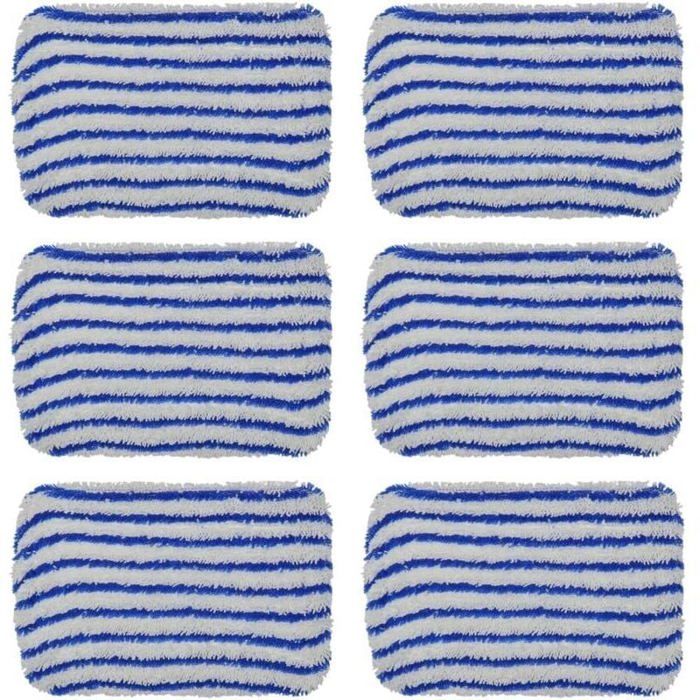 6 Pièces Lingettes ZR850002 pour Rowenta Clean & Steam ZR850002 ZR005801 ZR005804 Tampons Lavable en Microfibre pour Rowenta RY7xx