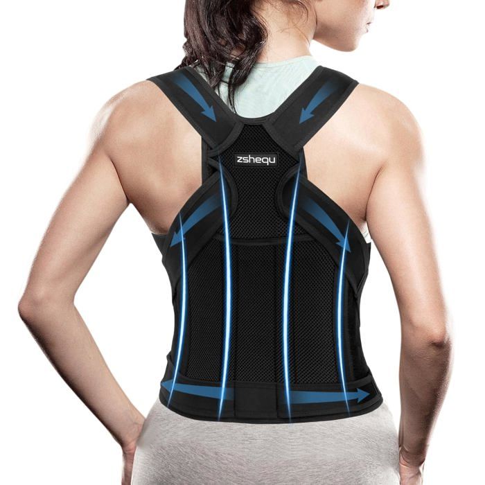 Correcteur de Posture Posture - Ceinture Dorsale Réglable Invisible pour Femme et Homme