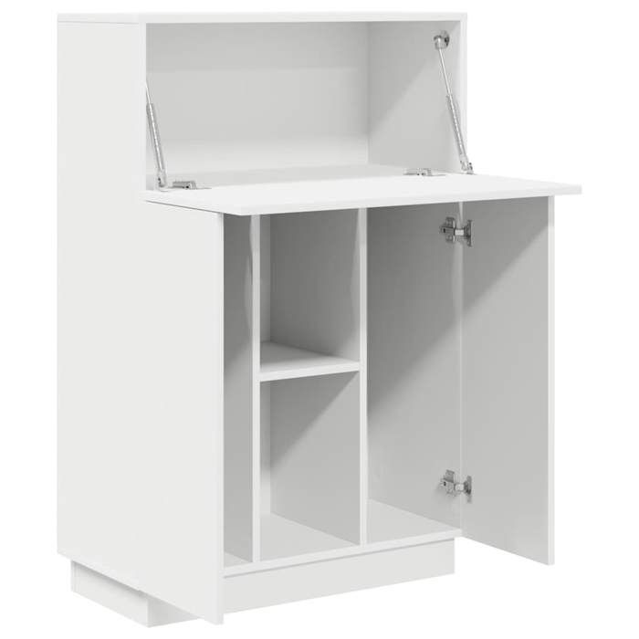Bureau BURKE Blanc Table à écrire - 1 PERSONNE - Blanc 71.5x31.5x106.5 cm - Bois dingénierie BB1000