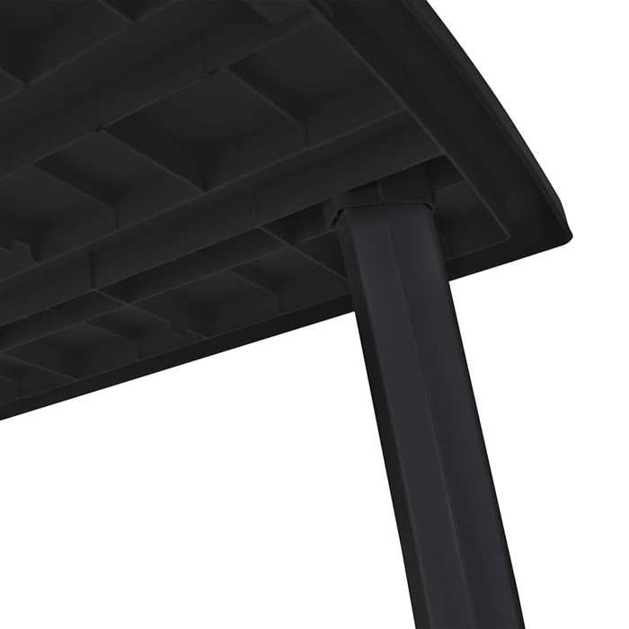 Black Friday Table à dîner de jardin BURKE 2/4 PERSONNES Anthracite 216x90x72 cm Plastique TTT536