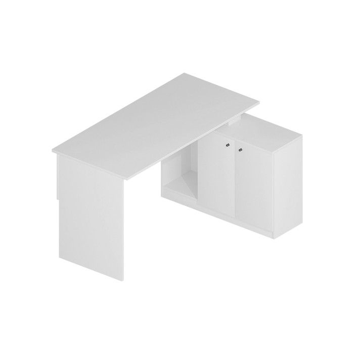 Bureau en bois Basak - 130 x 60 x 74 cm - Blanc Bureau en bois Basak - 130 x 60 x 74 cm - Blanc