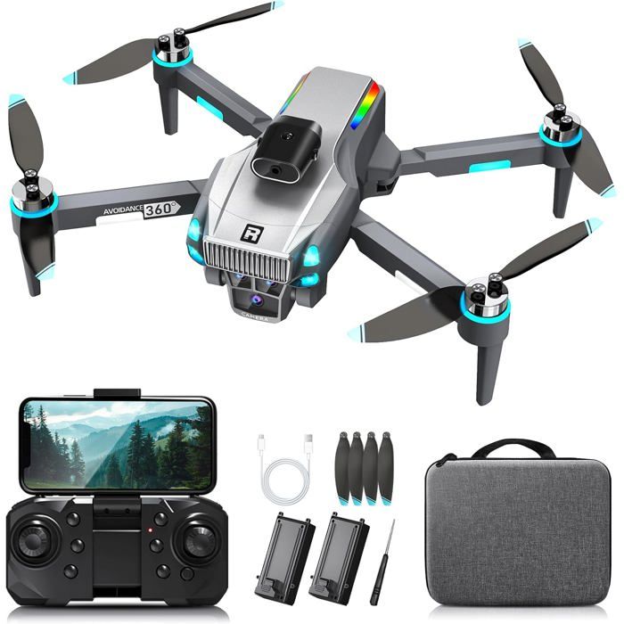 Drone caméra HD avec télécommande écran, évitement d'obstacles, moteur Drone caméra HD avec télécommande écran, évitement d'obstacles, moteur