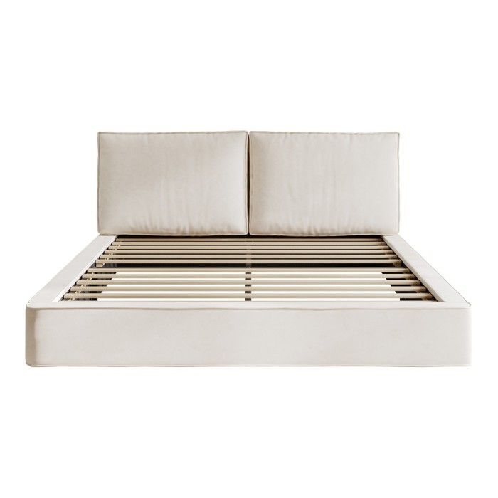 Lit Double Chenille Beige Capitonne 180x200 tête rembourrée sommier lattes stable sans matelas chambre adulte Lit Double Chenille Beige Capitonne 180x200 tête rembourrée sommier lattes stable sans matelas chambre adulte