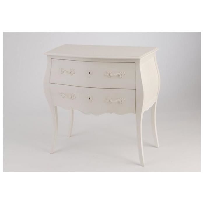 Commode - AMADEUS - Murano blanc - 2 tiroirs - style ancien déco Commode - AMADEUS - Murano blanc - 2 tiroirs - style ancien déco