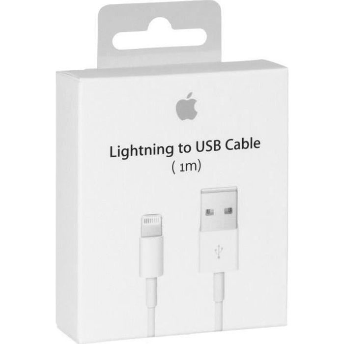 CABLE CHARGEUR IPHONE USB 1M