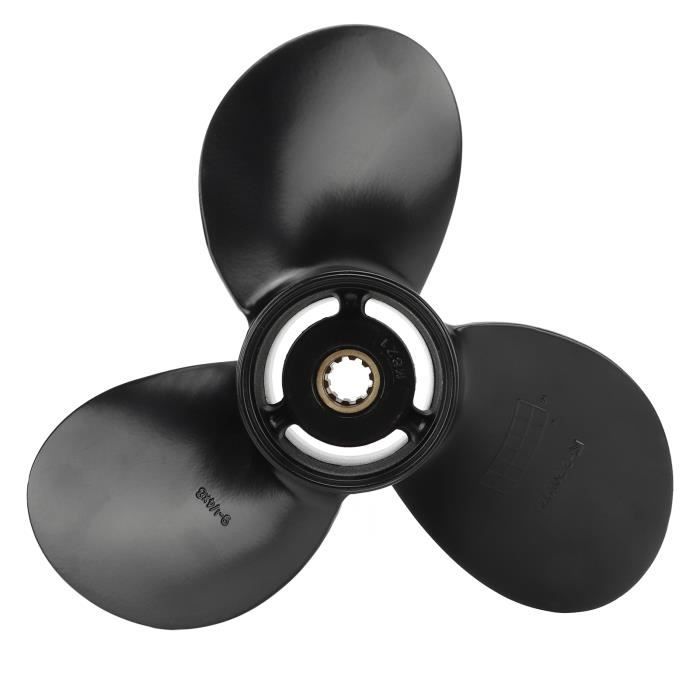 Hélice Hors-bord 3 Pales En Alliage D'aluminium - 9 1/4 X 10 - Compatible F9.9, 15, 20 CV - Remplacement Direct