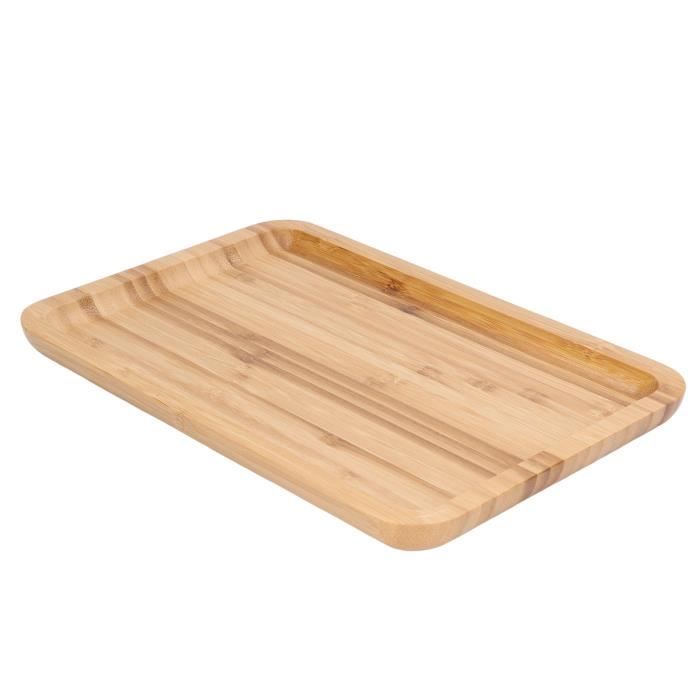Plateau Bambou Rectangulaire 40x30 Cm - Plateau Service Petit Déjeuner - Multifonction