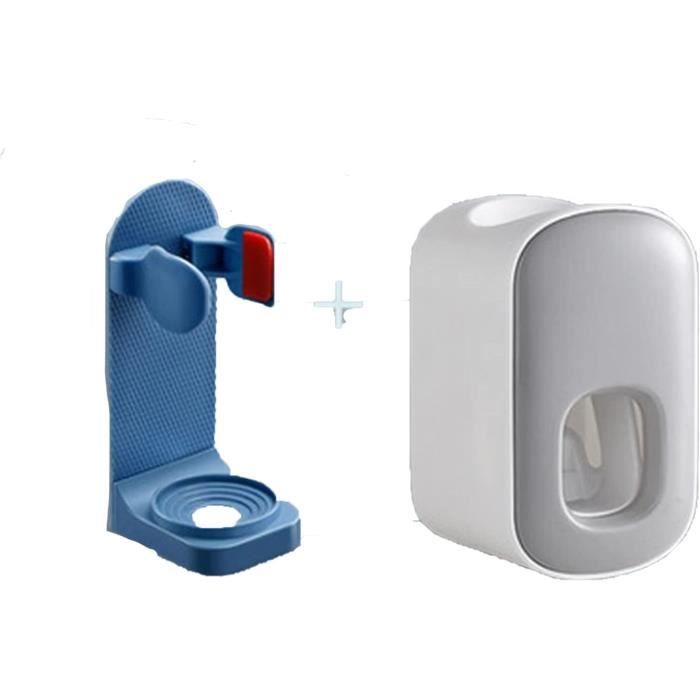 Distributeur De Dentifrice Mural Gris – Pompe Aspiration Pour Salle De Bain