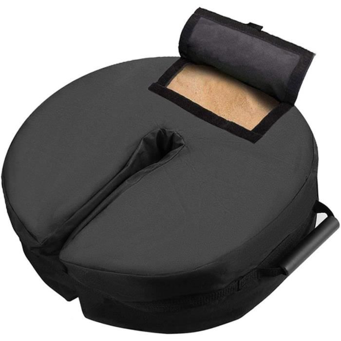 Sac de Poids de Base pour Parasol, 45,7 cm ~ s'adapte à Tout Type de Socle ou Pied pour Parasol, Jardin, Patio, Extérieur ~ Installation Facile (Noir