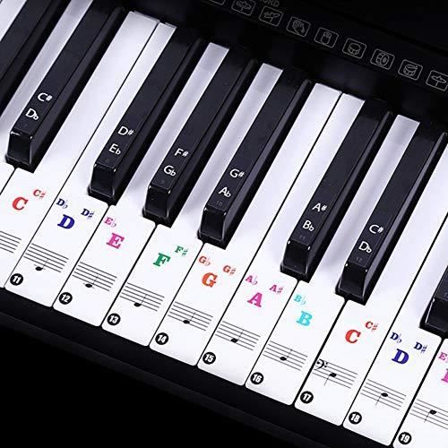 Autocollant de clavier de piano transparent 88 touches autocollant de piano  clavier électronique Noir - Cdiscount Instruments de musique
