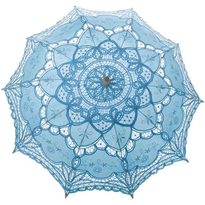 Parapluie En Dentelle Vintage - Mariage, Photo, Décoration Fête, Blanc Ou Beige, 2 Tailles