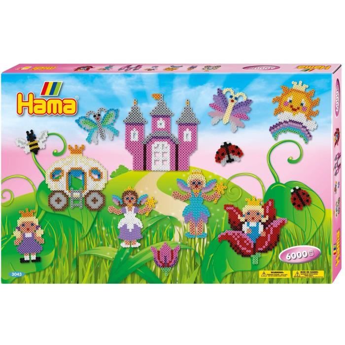 BOITE CREATIVE GEANTE 6000 Perles A Repasser Midi Hama - Reine Des Neiges Disney EUR 25,40