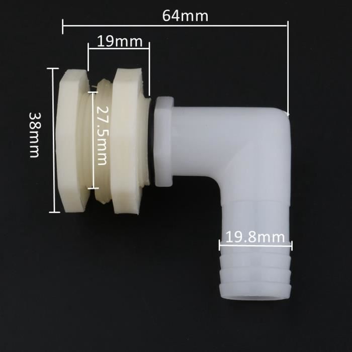 Lot De 5 Coudes à 45 Degrés ABS Blanc 40mm - Pour Tuyauterie D'évacuation Eaux Usées/solvant