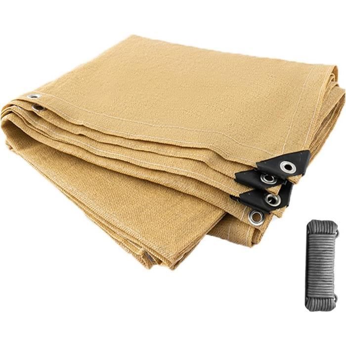 Filet D'Ombrage De Jardin 85% - 4,5 X 8 M - Marron Avec Œillets - Résistant Aux UV - Pour Serre, Terrasse, Protection Des Plantes - 8