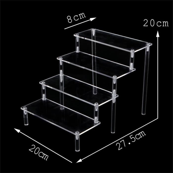 Ikee Design Présentoir Acrylique 5 Niveaux Pour Verres à Liqueur - Étagères Amovibles 27x7.3x35.6cm