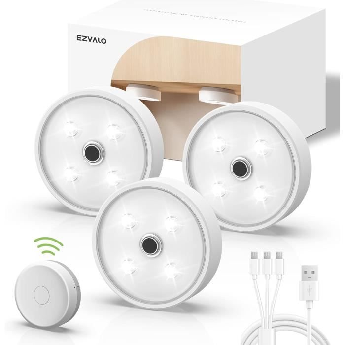 2 Lampes LED Rechargeables Sans Fil - Gradables 15 Couleurs Avec Télécommande - Pour Cuisine, Placard
