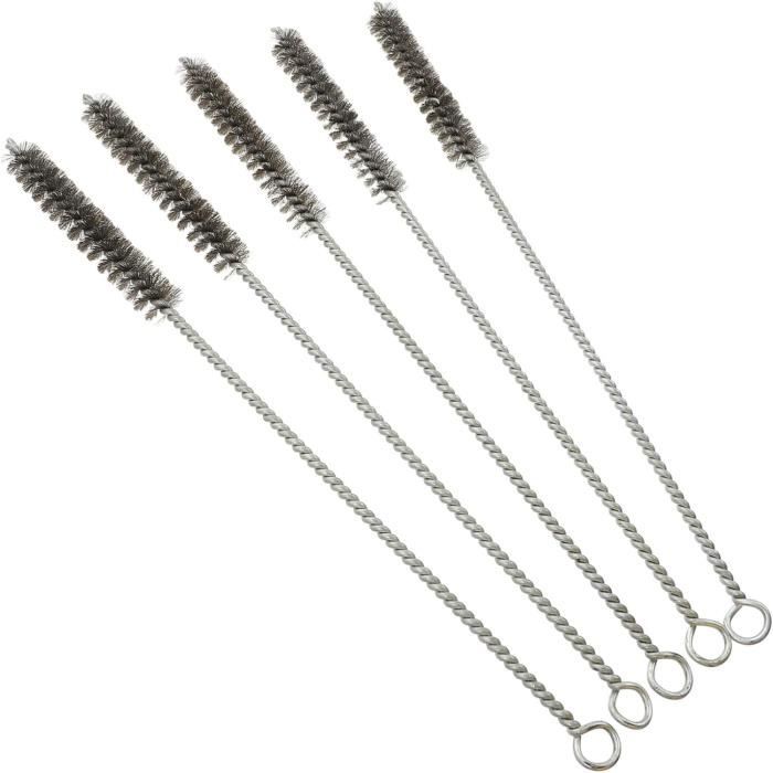 Brosse Nettoyage + 20 Pailles En Acier Inoxydable - Lot De 21 Pièces Argentées