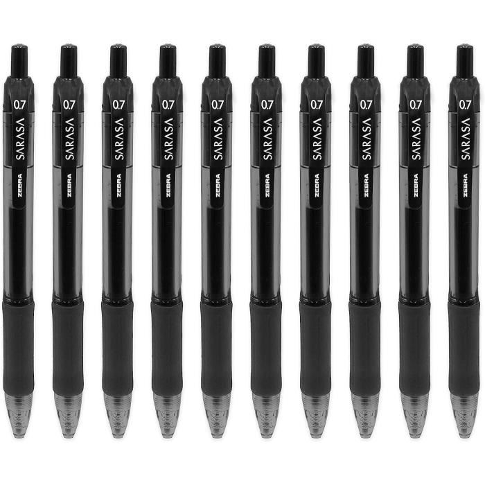 Lot De 12 Rollers à Encre Gel Pentel Oh Gel - Pointe 0,7 Mm - Encre Noire Infalsifiable - Grip Caoutchouc