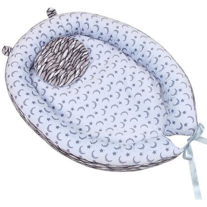 Reducteur De Lit Bebe Avec Oreiller Nid De Cocon Portable Lit De Voyage Pour Nouveau Ne Nest Coussin Gris Cdiscount Puericulture Eveil Bebe