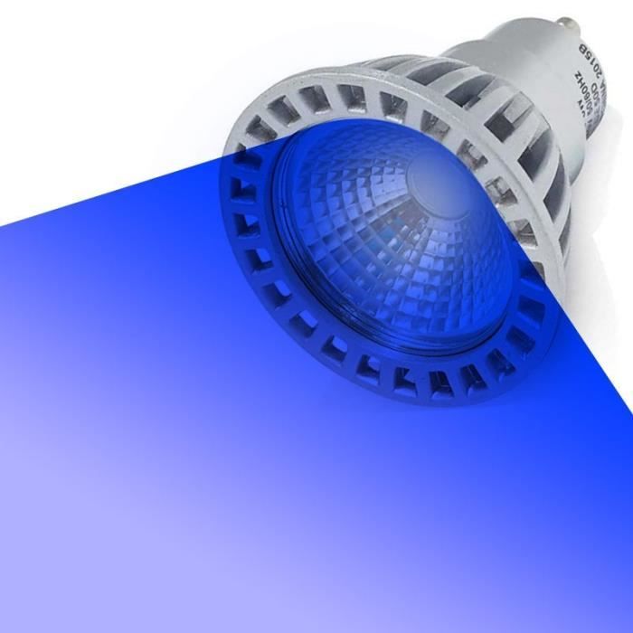 Ampoule LED GU10 5W couleurs Température lumière Bleu Cdiscount Maison