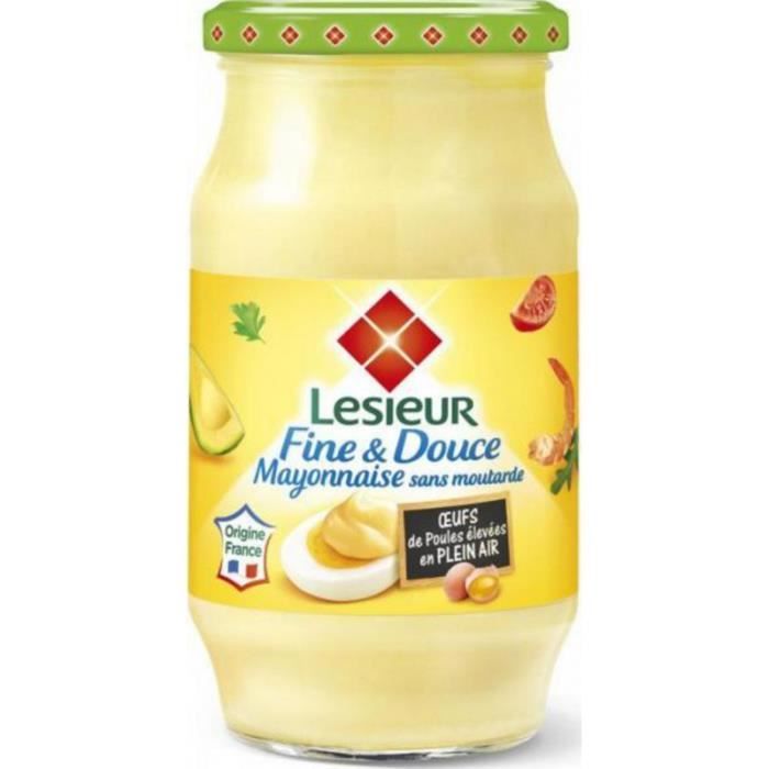 Lesieur Fine & Douce Mayonnaise sans Moutarde 475g Cdiscount Au quotidien