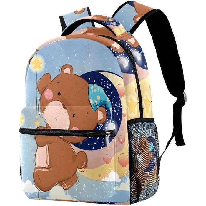 Cartable Scolaire Ours Lune Etoile Cartable 29.4x20x40cm[1167] - Cdiscount Bagagerie - Maroquinerie