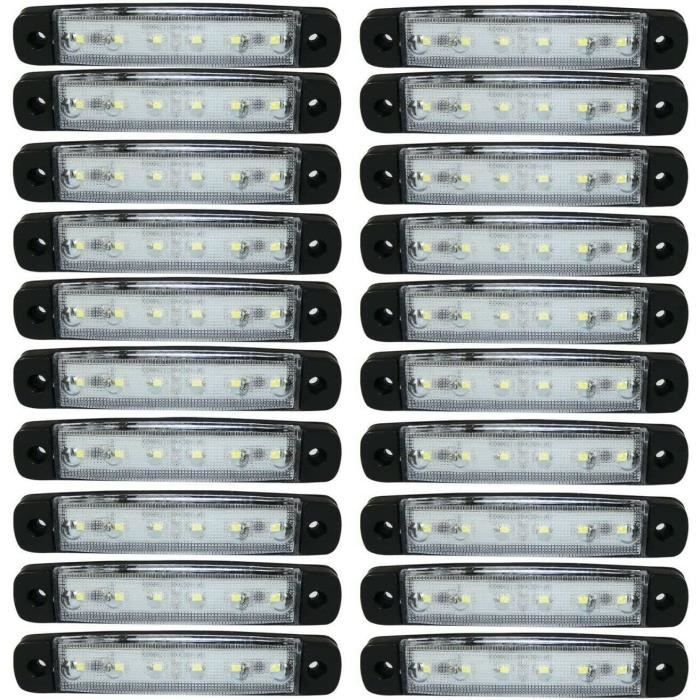 4 Feux De Gabarit Lat&eacute;raux LED 12V-24V Orange 2 Modes D'&Eacute;clairage Pour