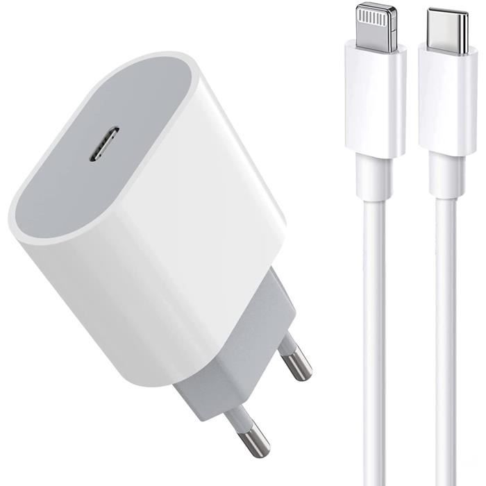 Chargeur Rapide 20W + Cable USB-C Lightning pour iPhone 11-11 Pro-11 Pro  Max-14-14 Pro-14 Plus-14 Pro Max - Yuan Yuan