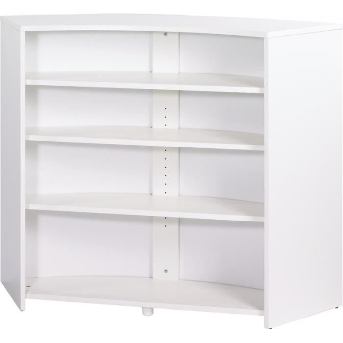 meuble bar, meuble comptoir blanc 135 cm - drapeau suisse 650 - l 134.5 x l 55.3 x h 104.8 cm