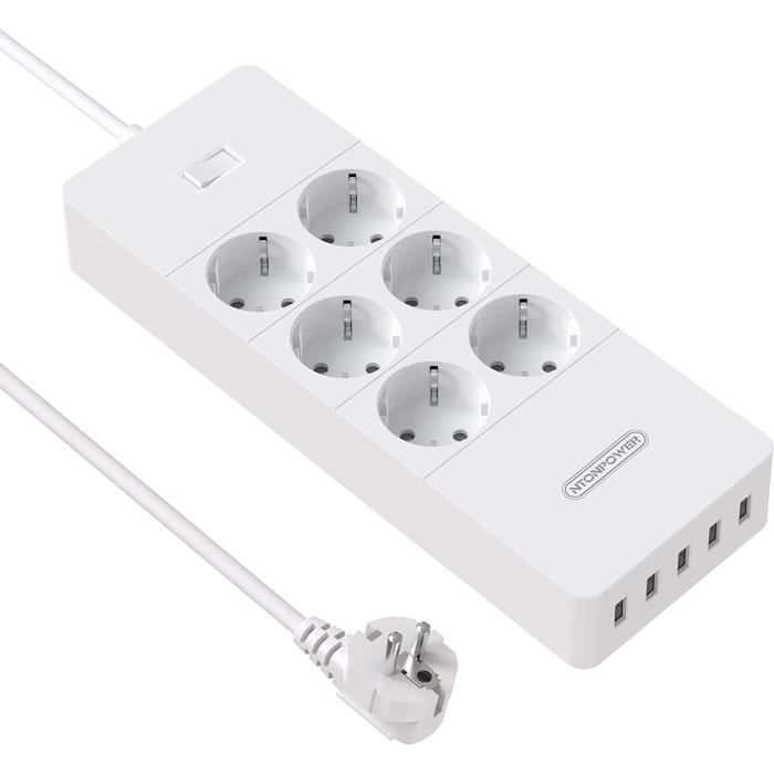 Mini Multiprise LIWI-Multiprise USB, Parasurtenseur Parafoudre (Protection 1700 Joules ...
