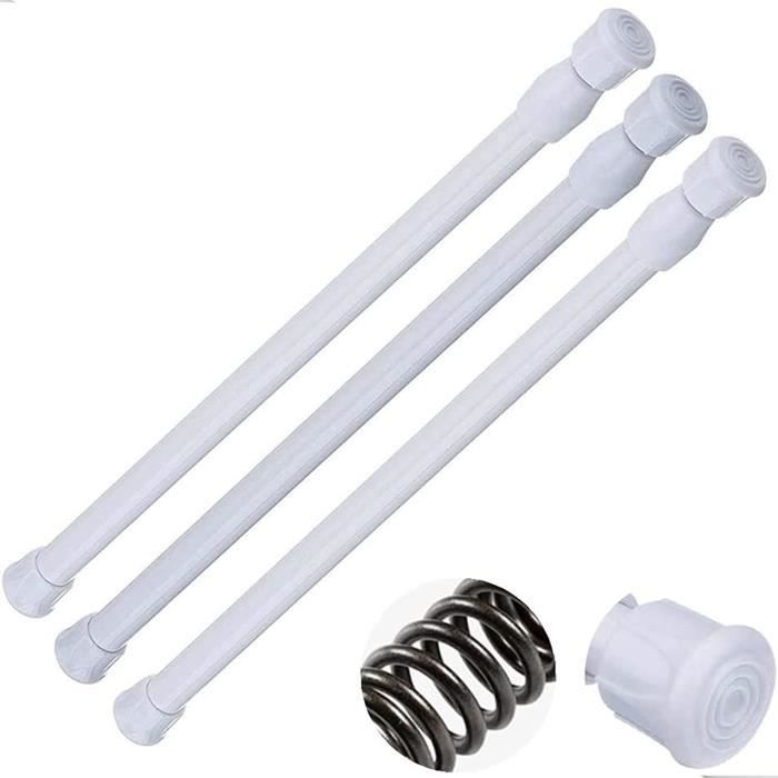 Lot de 3 tringles à rideaux extensibles pour rideaux armoires penderie tringle télescopique pour rideaux de fenêtre [342]