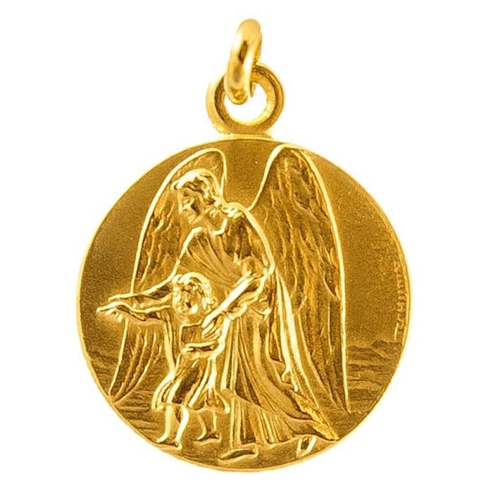 Pendentif Médaille Ange En Plaqué Or | Bijou Neuf Avec étiquettes | Marque OxcmoBijoux | Idéal Cadeau