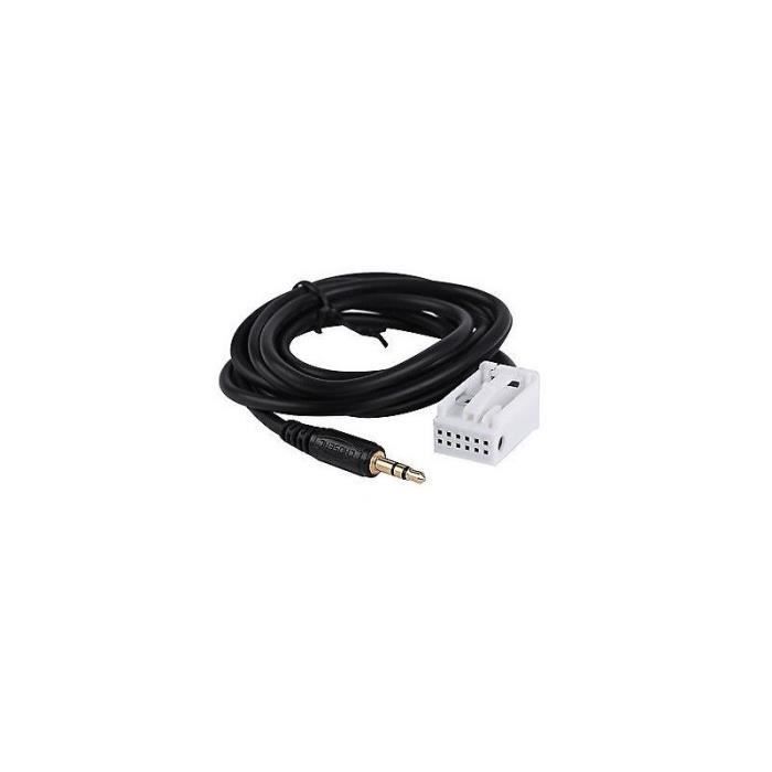 Cable adaptateur auxiliaire mercedes pour autoradio audio 20 audio 50 aux mp3 