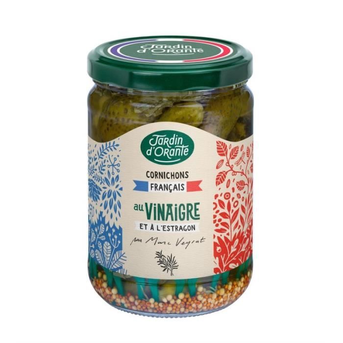 JARDIN D'ORANTE Cornichons Français Au Vinaigre Et À L'Estragon 360G