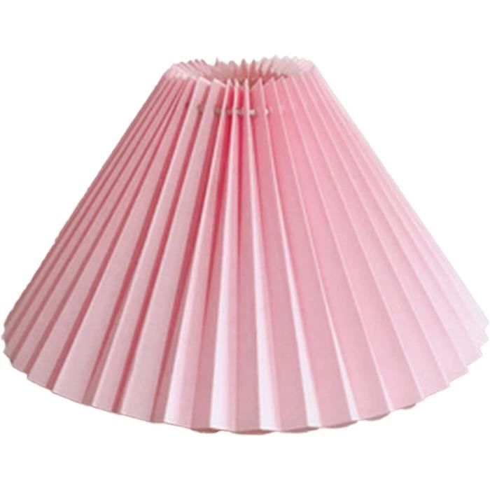 OSALADI Abat-jour Plissé Petit - Couvercle Lampe Tissu Style Ancien E27, Décoration Rétro Pour Chevet Et Table