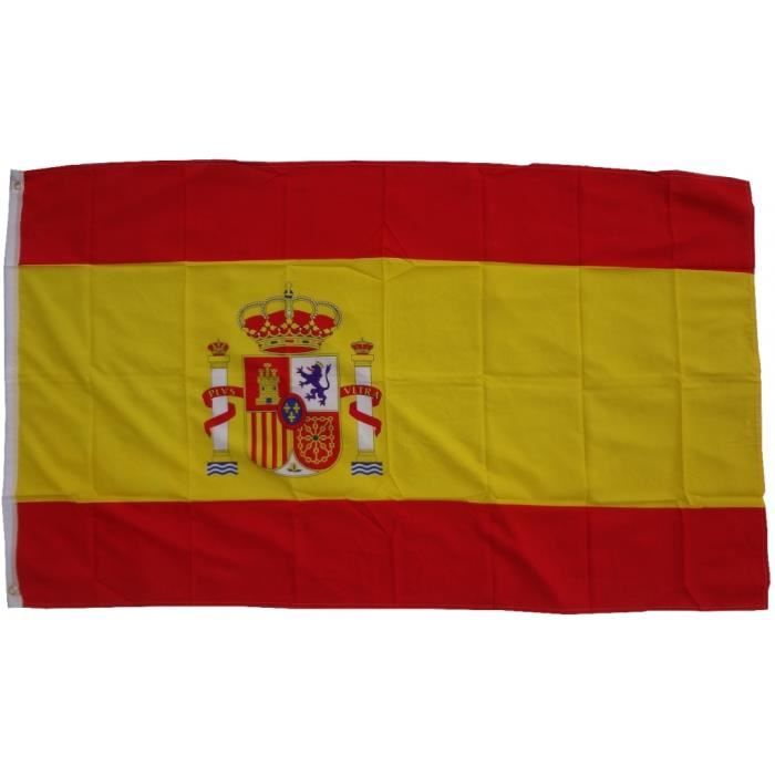 Drapeau XXL Espagne Drapeau 250 x 150 cm avec 3 œillets 100g / m² Poids  tissu drapeau de levage - Cdiscount