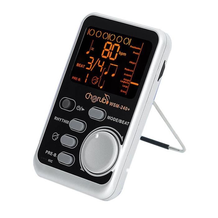 WSM240 Guitare Piano Métronome Numérique LCD À Clipser Portable Tuner