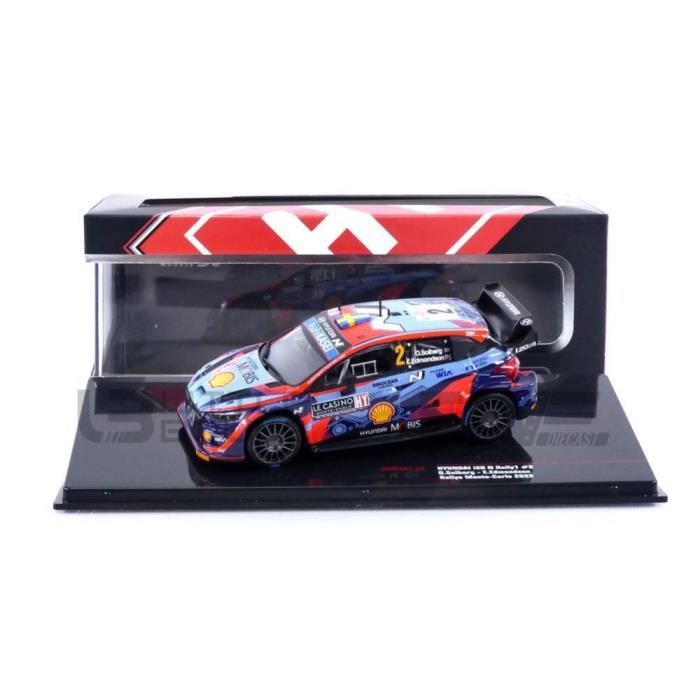 Voiture Miniature de Collection - IXO 1/43 - HYUNDAI i20 N Rally1 - Rallye Monte Carlo 2022 - Blue / Red - RAM837