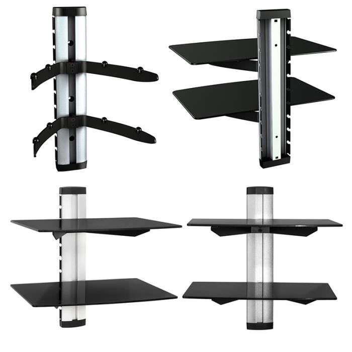 Noir Et Argent Meuble Mural Etagere Mural Support Mural Pour