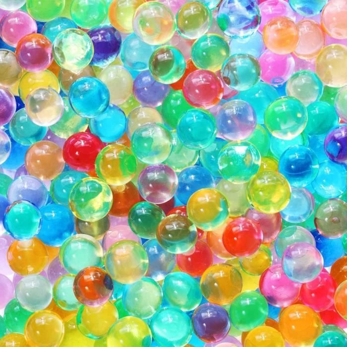 50000pcs de Perles d'eau Multicolores Billes d'eau hydrogel pour Vase  terreau des Plantes Pour Décoration Mariage Anniversaire Fêtes - Cdiscount  Maison