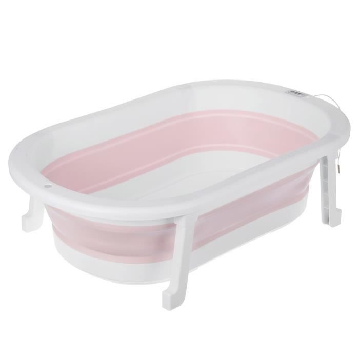 Baignoire Pliable Bebe Avec Thermometre Rose Cdiscount Puericulture Eveil Bebe