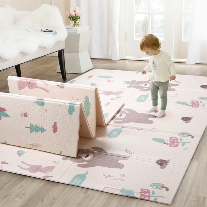 Tapis de jeu de bébé réversible 2*1.5m Pliable imperméable - Cdiscount  Puériculture & Eveil bébé