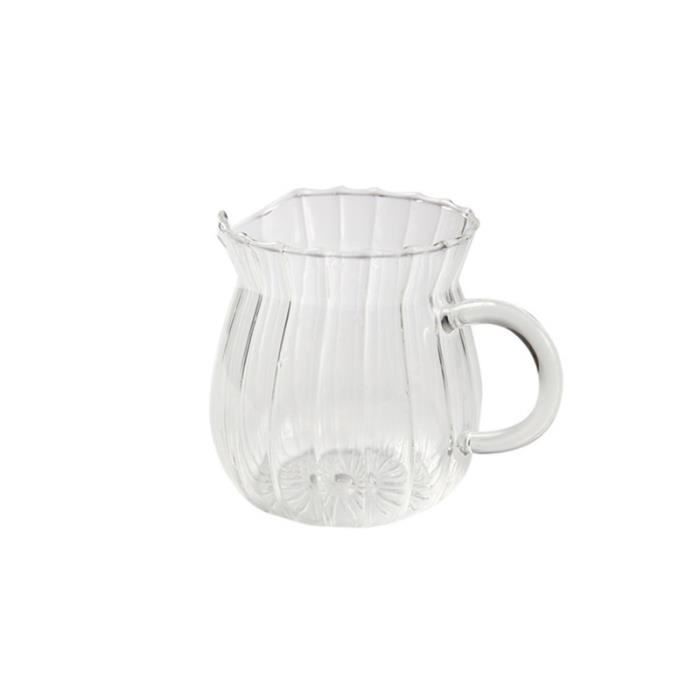 Tasse Lait Verre Leikance 250ml - Forme Boîte à Lait Irrégulière Design Original