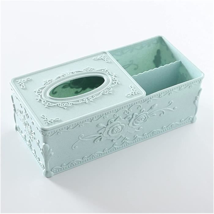 Boîte à Mouchoirs Tissée à La Main Rectangulaire 20x14x10 Cm - Style Rustique Bois Avec Doublure